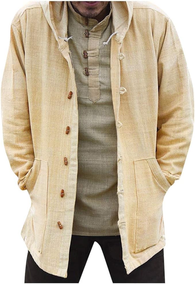 Cárdigan para Hombre Estilo Étnico Camisa Casual Suelta De ...