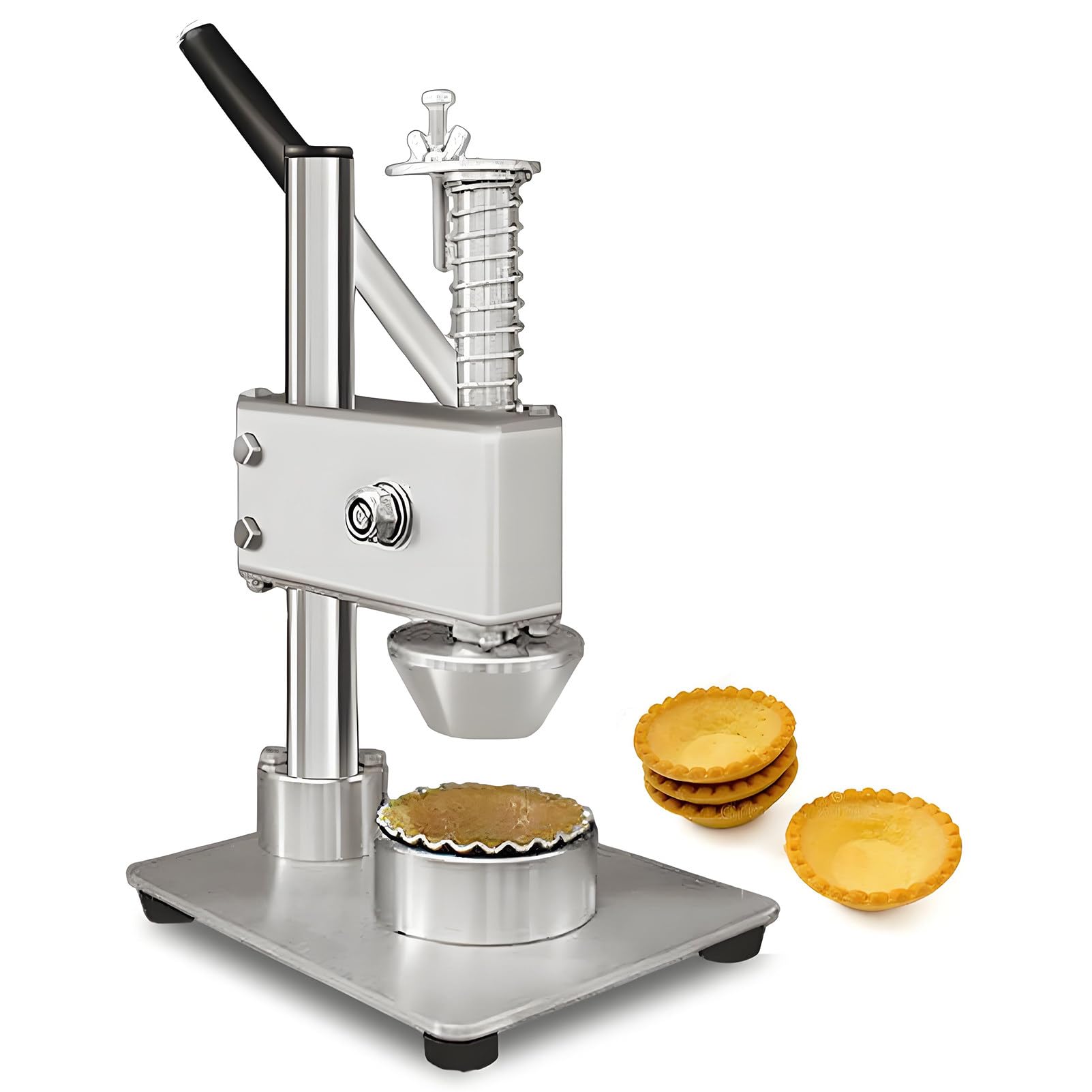 EpyGnom Manual Egg Tart Pressing Machine, Professional Commercial Egg Tart Shell Forming Machine, Food Grade Stainless Steel, Custard Tart Shell Molding Making Tool for Cake Shop Y29