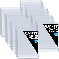 Vista 6 de Protectores de hojas de plástico duro de 11 x 17 pulgadas, protectores rígidos de menú, protectores impermeables para certificados transparentes, 11