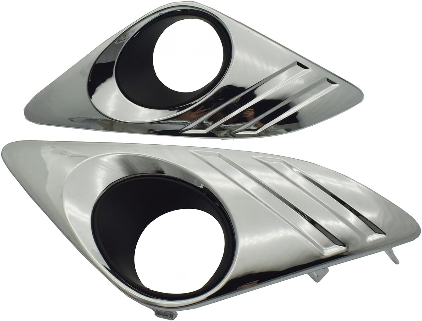 A Pair Chrome Fog Light Trim Cover Left & Right Side For Toyota Camry 2012-2014