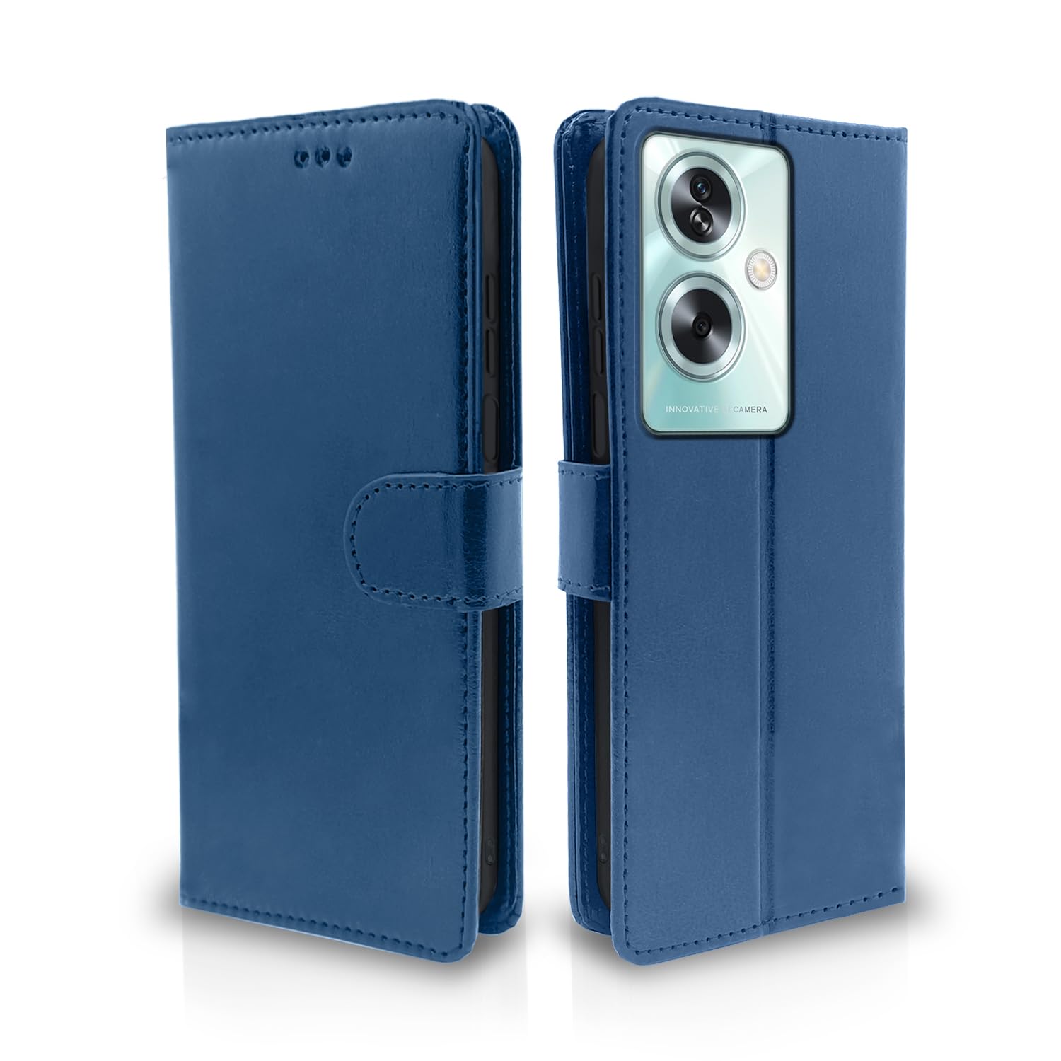 Pikkme Oppo A79 5G Flip Cover Leather Finish | Inside TPU with Card Pockets | Wallet Stand and Shock Proof | Complete Protection Flip Case (Blue) (B0CMD45P1T) Amazon Price History, Amazon Price Tracker