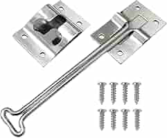 6 Inch White Trailer Door Catch Hook Holder - Heavy Duty RV Camper Cargo Door Latch For Secure Door Holding, Non-Slip & Easy Installation - Foto 4