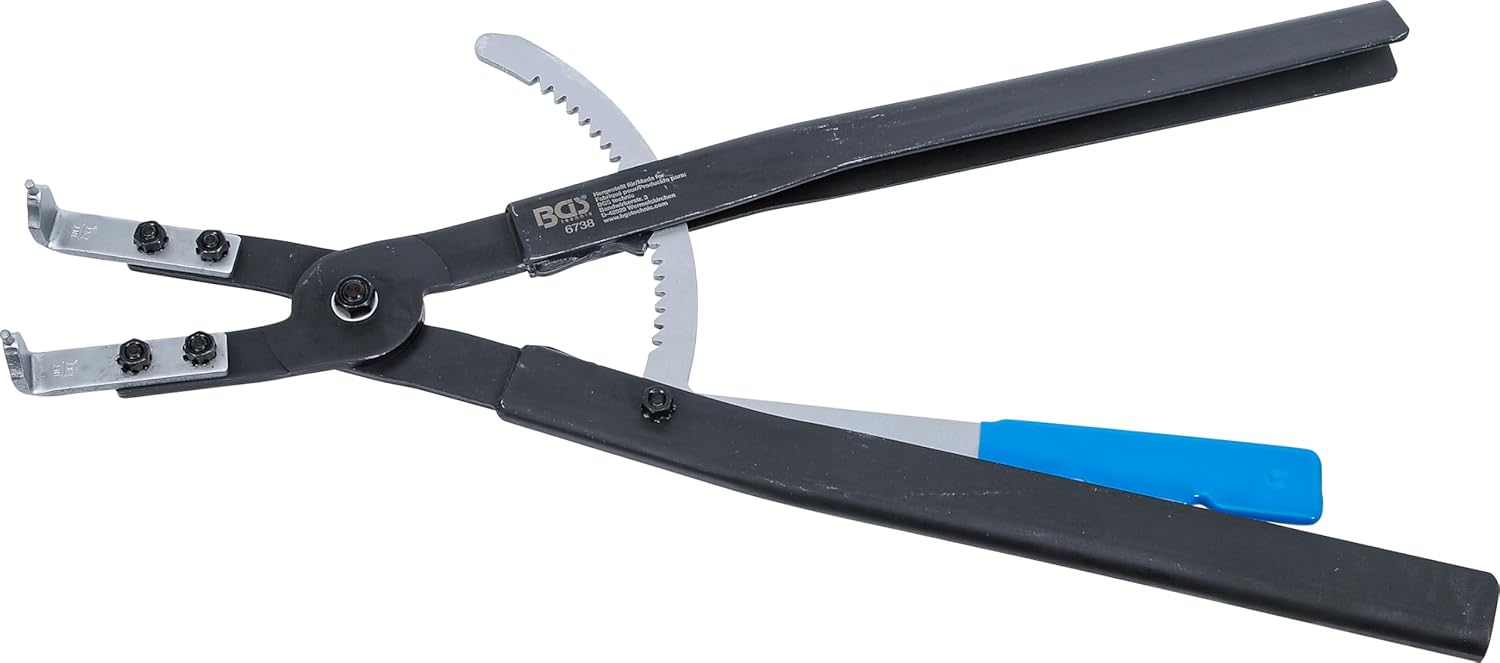 BGS 6738 | Snap Ring Pliers | Angled | for Inner Snap Rings | 500 mm | Seegering Pliers | Non-Slip