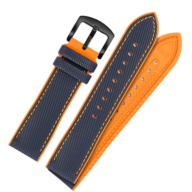 Bracelet de montre caoutchouc nylon 20mm boucle ardillon Seamaster