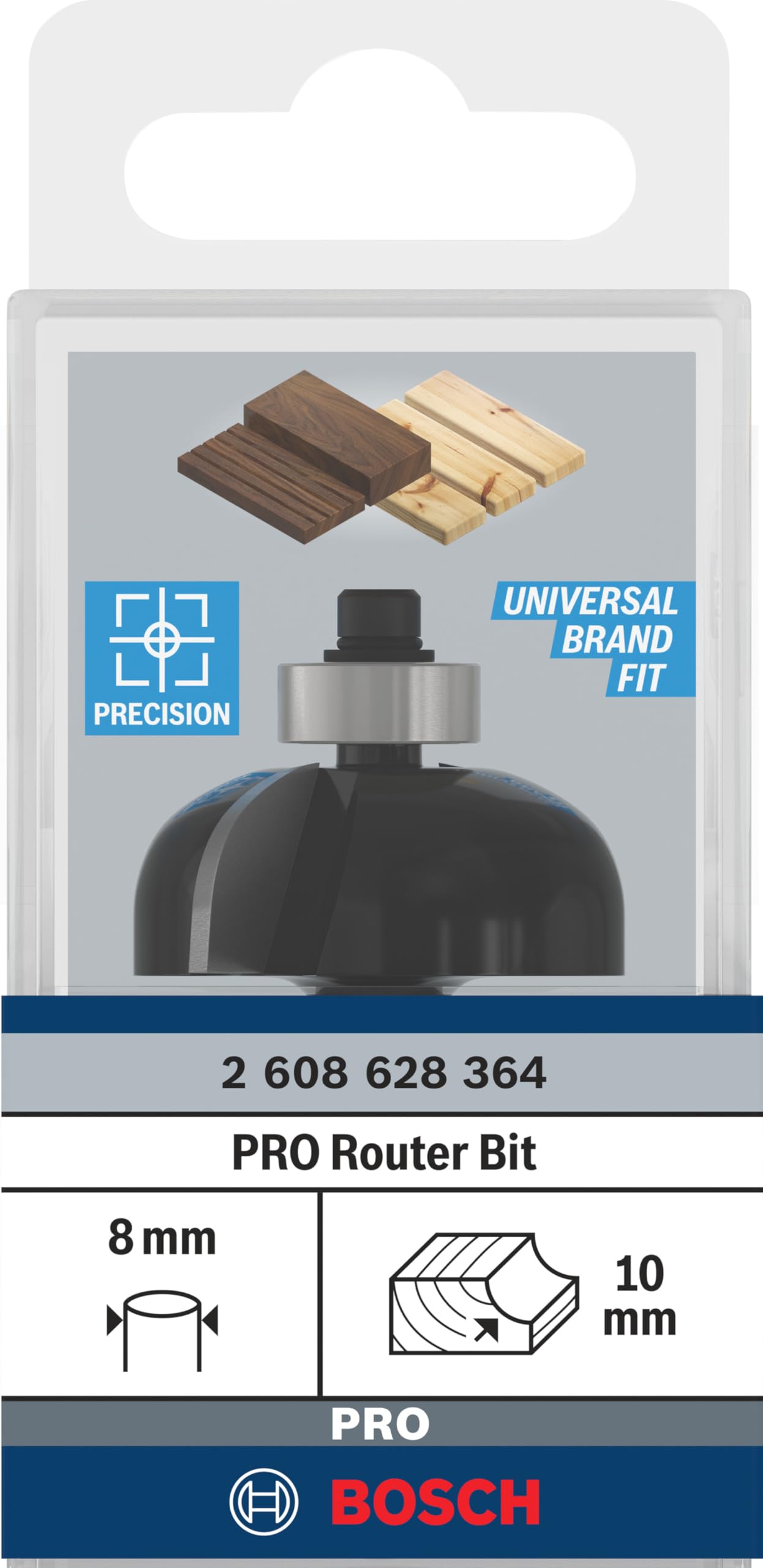 Bosch 1x Fraise à gorge PRO (pour Bois résineux, Bois dur, Ø 32,7 mm, Professional Accessoire Défonceuse manuelle, Fraise à araser)