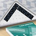 FocusOnHome Grippers for Rug, 8 Pcs Non Slip Reusable Washable Tapes for Area Rugs, Floor Mats, Hardwood Floors, Tile Floors, Linoleum (not Applicable to Rubber or Silicone Carpet and Rugs)