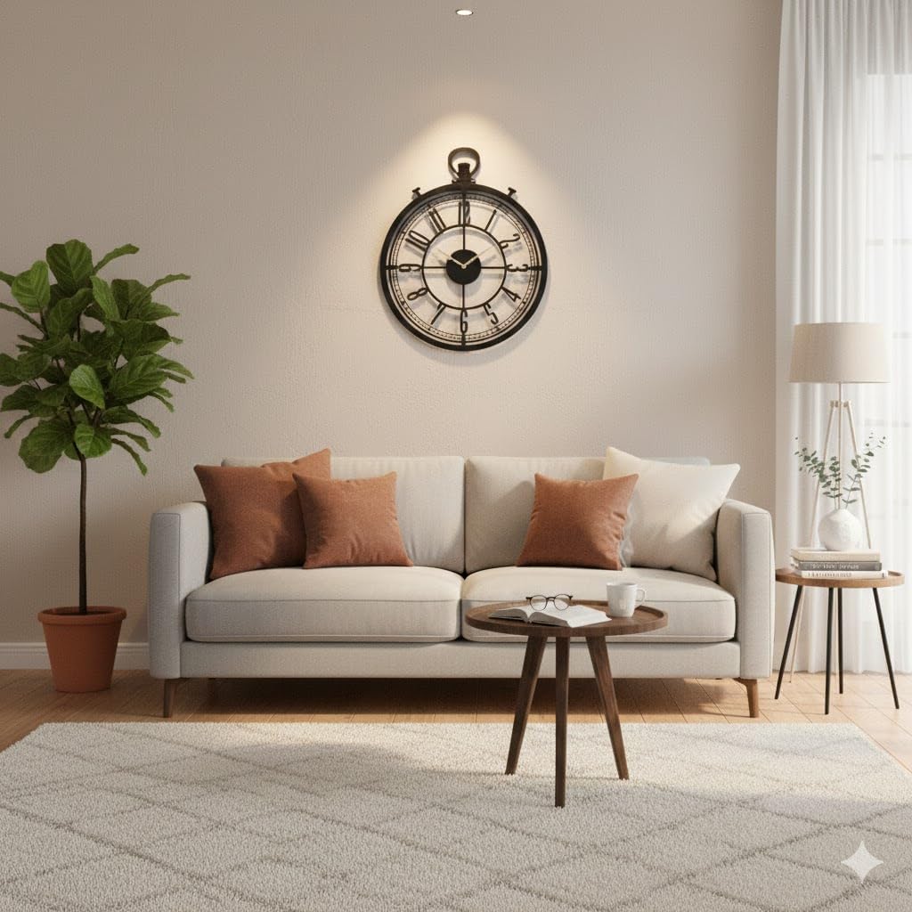 Designer Metal Wall Clock - Antique Style -4 Designer Metal Wall Clock - Antique Style -4