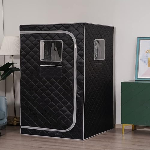 Miniatura 9 de Smartmak Sauna de vapor de tamaño completo, para una o dos personas, spa en casa de gran espacio para todo el cuerpo, vapor de 4 litros incluido