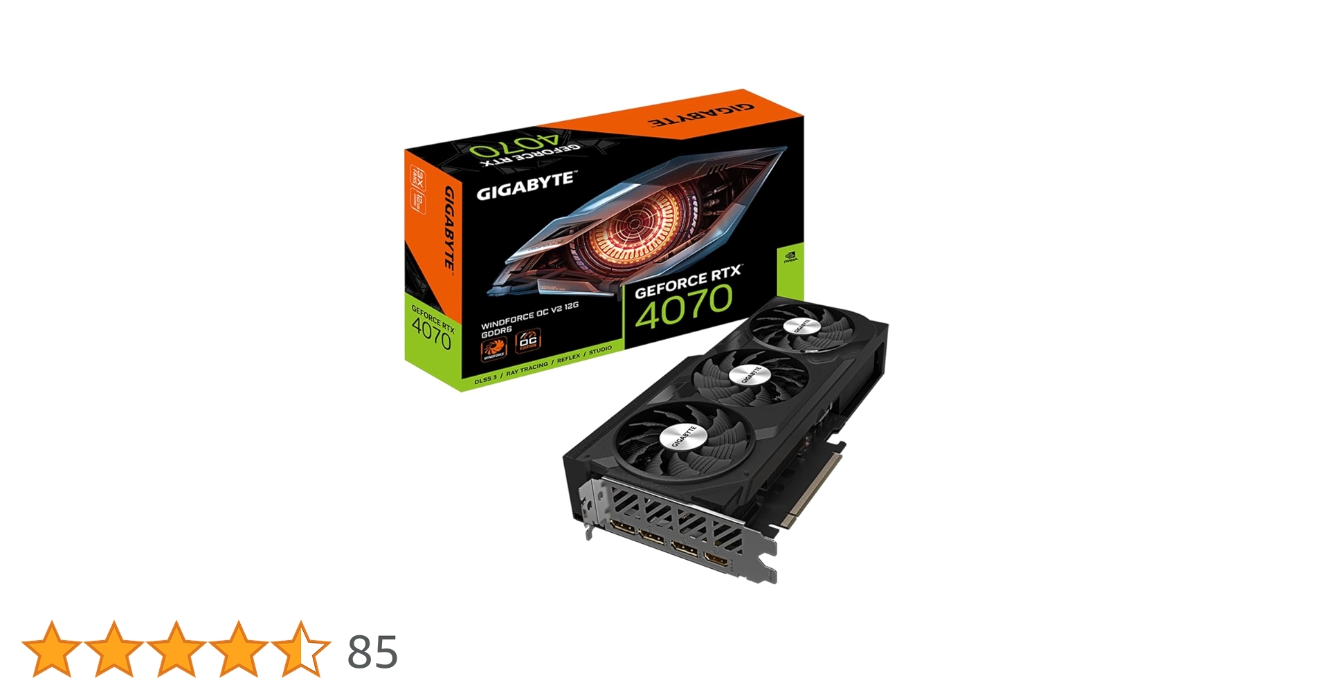 GIGABYTE Carte Graphique GeForce RTX 4070 WINDFORCE OC V2