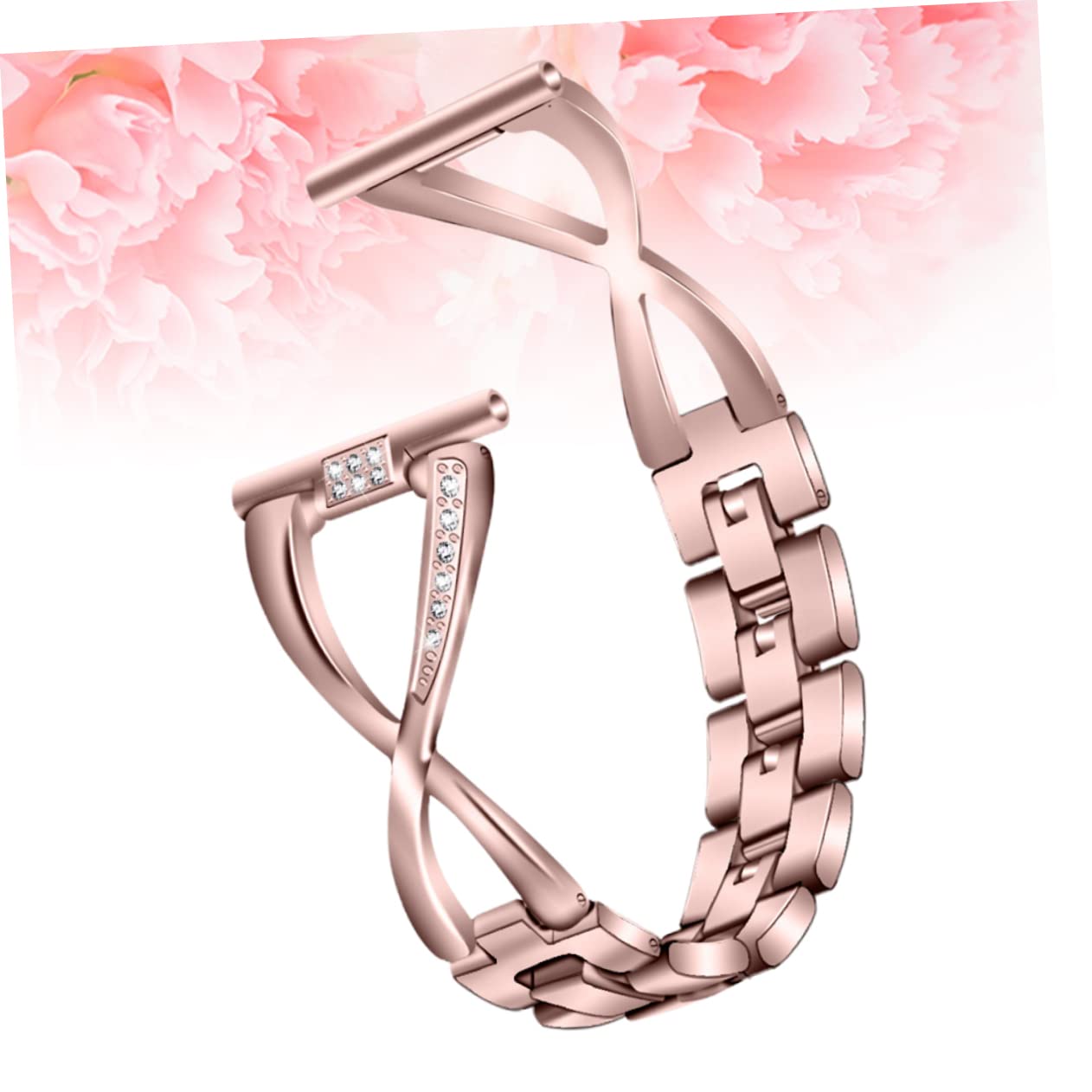Housoutil Lot De 3 Bracelets De Rechange Pour Montre Connectée En Métal Strass 20 Mm Or Rose Confortables Et Élégants