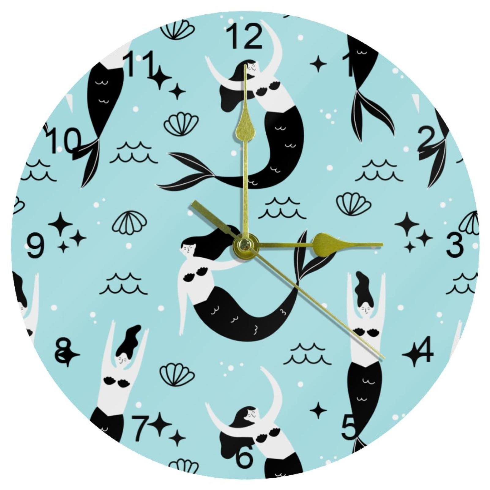 Horloge murale à quartz silencieuse 25,4 cm à chiffres arabes