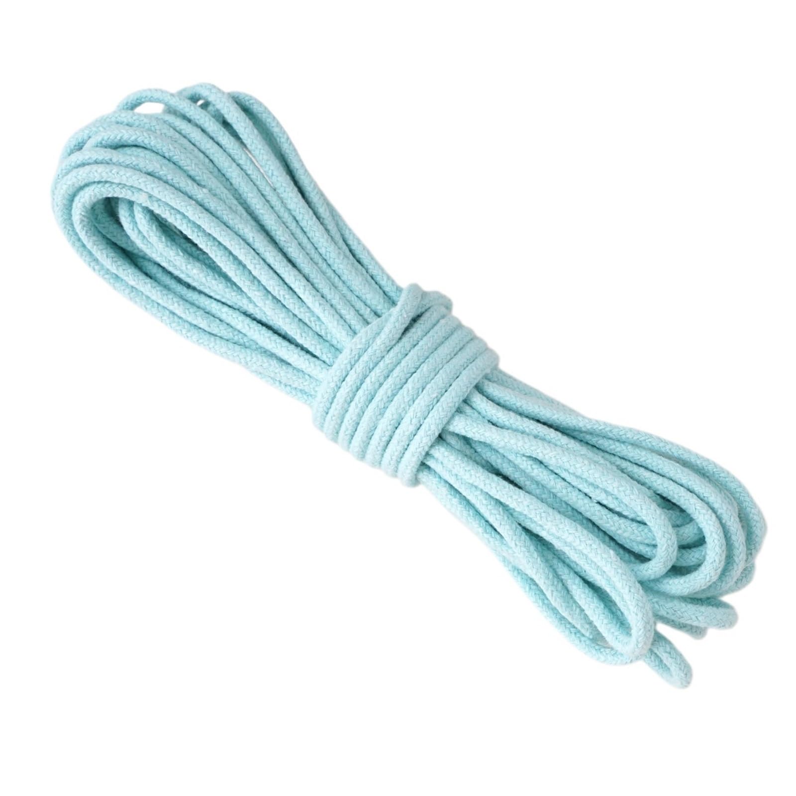 Cotton Macrame Cord 4mm 10m Core Spun Cotton Braided Rope Solid Color for DIY Tapestry Phone Bag Pendant Pet Leash Handcraft Decoration Accessories(Color4)
