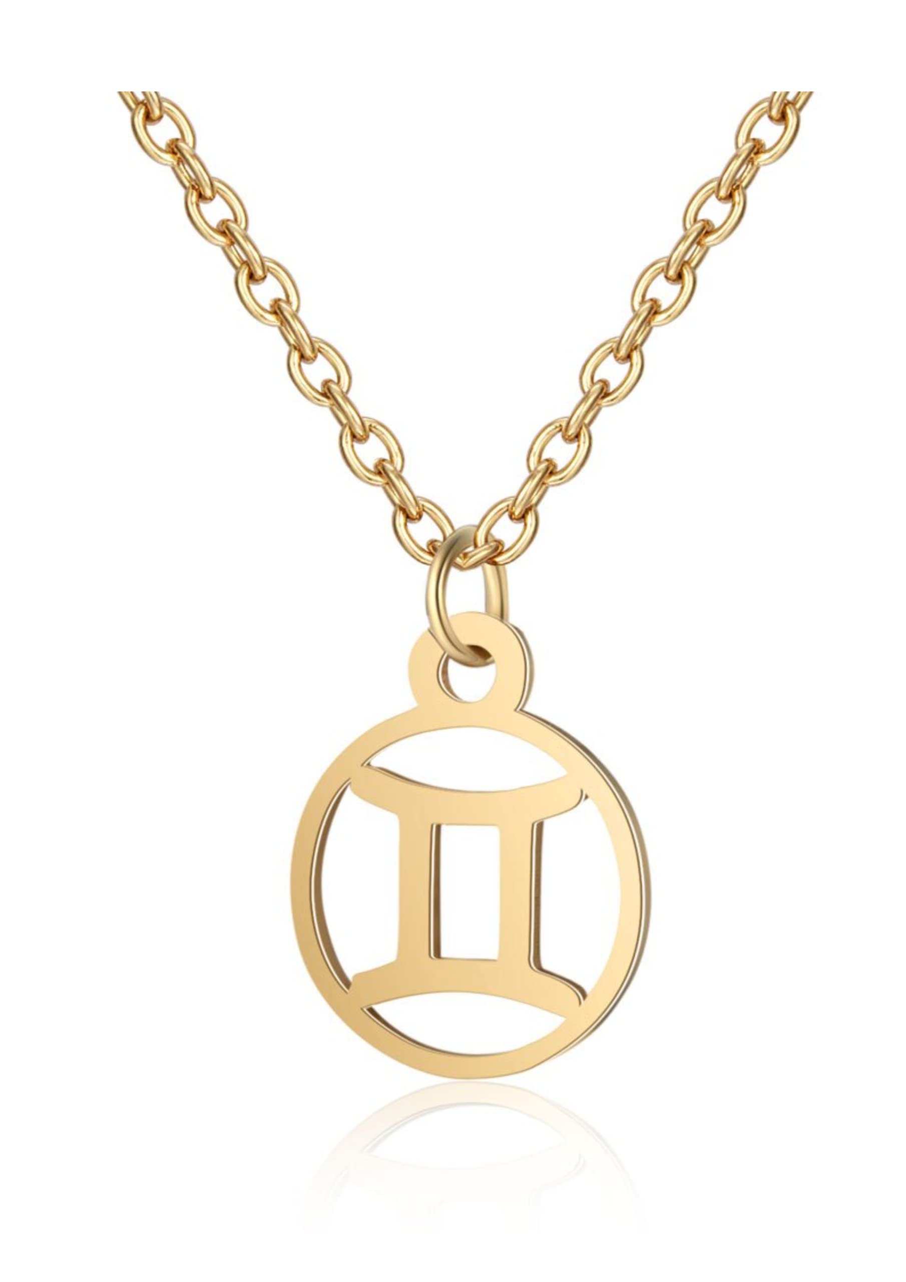 RAPHAEL SPERDIN Gold Stainless Steel Astro Necklace | Unisex Zodiac Sign Jewellery Astrological Necklace Lucky Charm