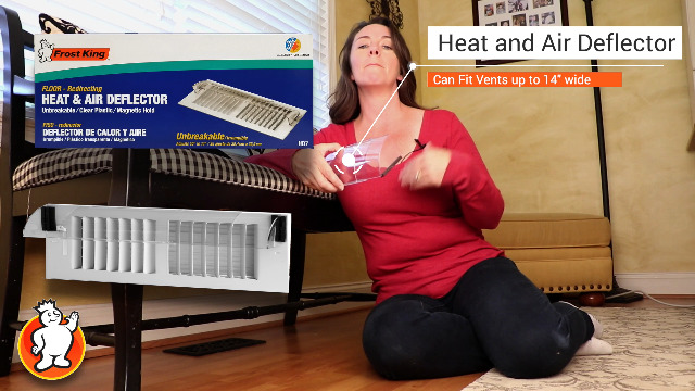 KING　COLE AVISO FIRE BLADE ホワイト Frost King 9.25-in x 3.75-in Adjustable Magnetic Mount Plastic