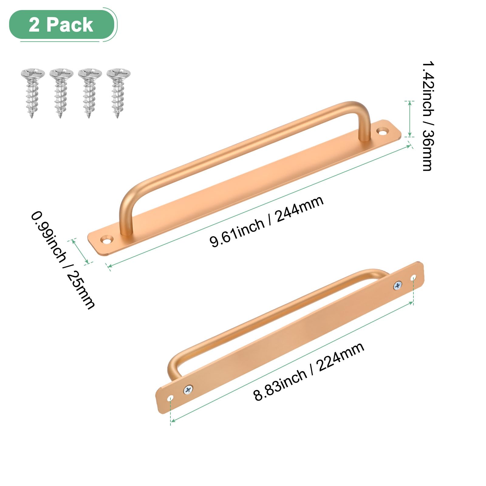 M METERXITY 2-Pack Barn Door Handles - Image 3