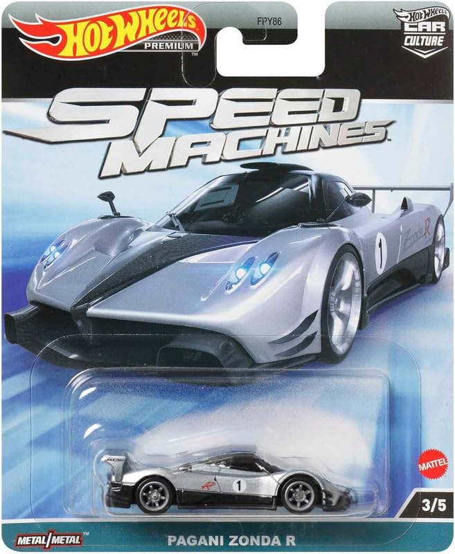 Image of Hot Wheels Premium Speed Machines Pagani Zonda R for 3 Years & Above by Small CLAP (Grey)