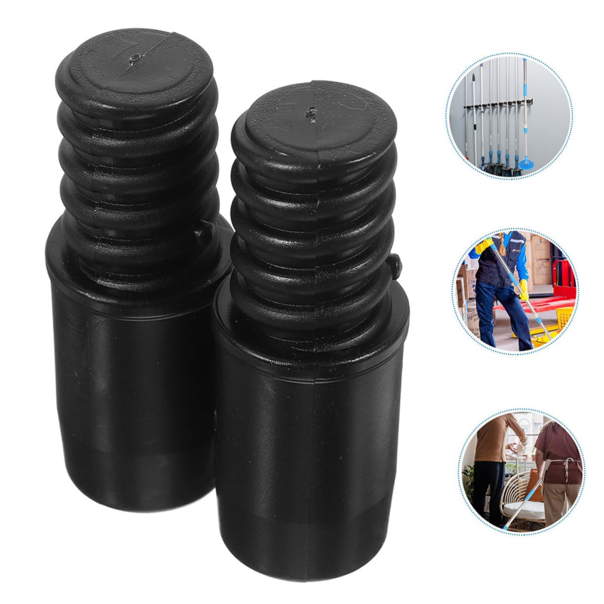 6 Piezas Adaptador de para Mangos de Fregona de Repuesto para Poste Telescópico Compatible con Mangos de Material Duradero Instalación y Uso Herramientas de Limpieza