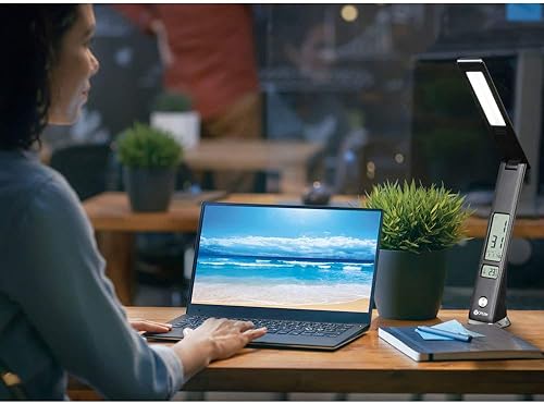 Miniatura 8 de Prevention by OttLite - Lámpara LED ajustable con pantalla digital, diseñada para reducir la fatiga ocular, cuello ajustable, 3 modos de color y