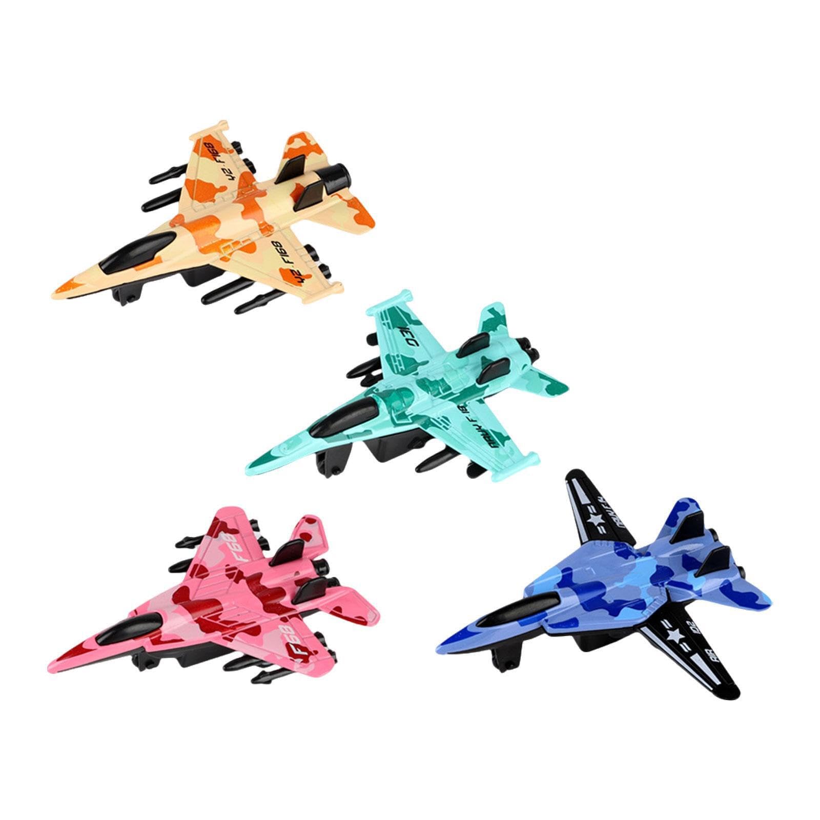Quxvuis Boys Children S Diecast Plane Model Pull Back Inertia Glide Alloy Aircraft Toy Detailed Fighter Jet Mini Alloy Airplane Model Aircraft Children Toy