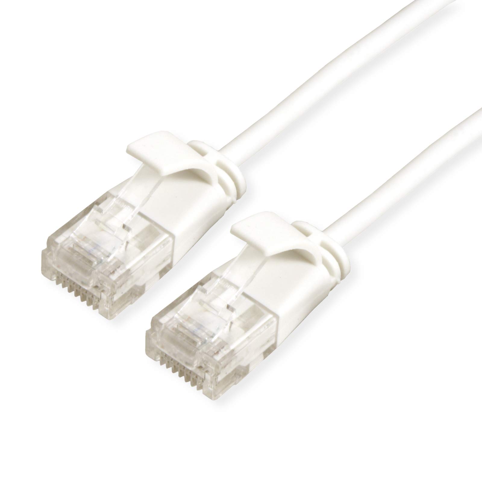 ROLINE UTP DataCenter Patch Cable Cat.6A (Class EA), halogen-, slim, white, 0.15 m