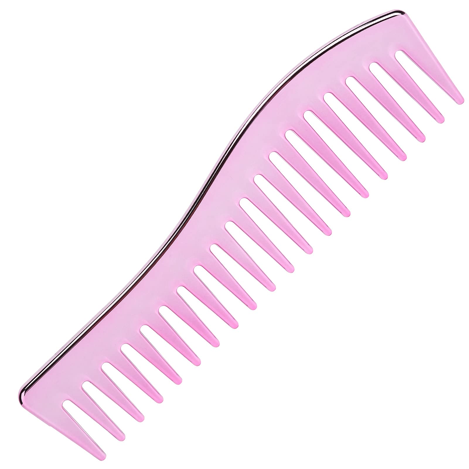 Wide Tooth Hair Detangling Comb, High Temperature Salon Comb for Men and Women, Plastic Hair Knotting Comb (Light Purple)