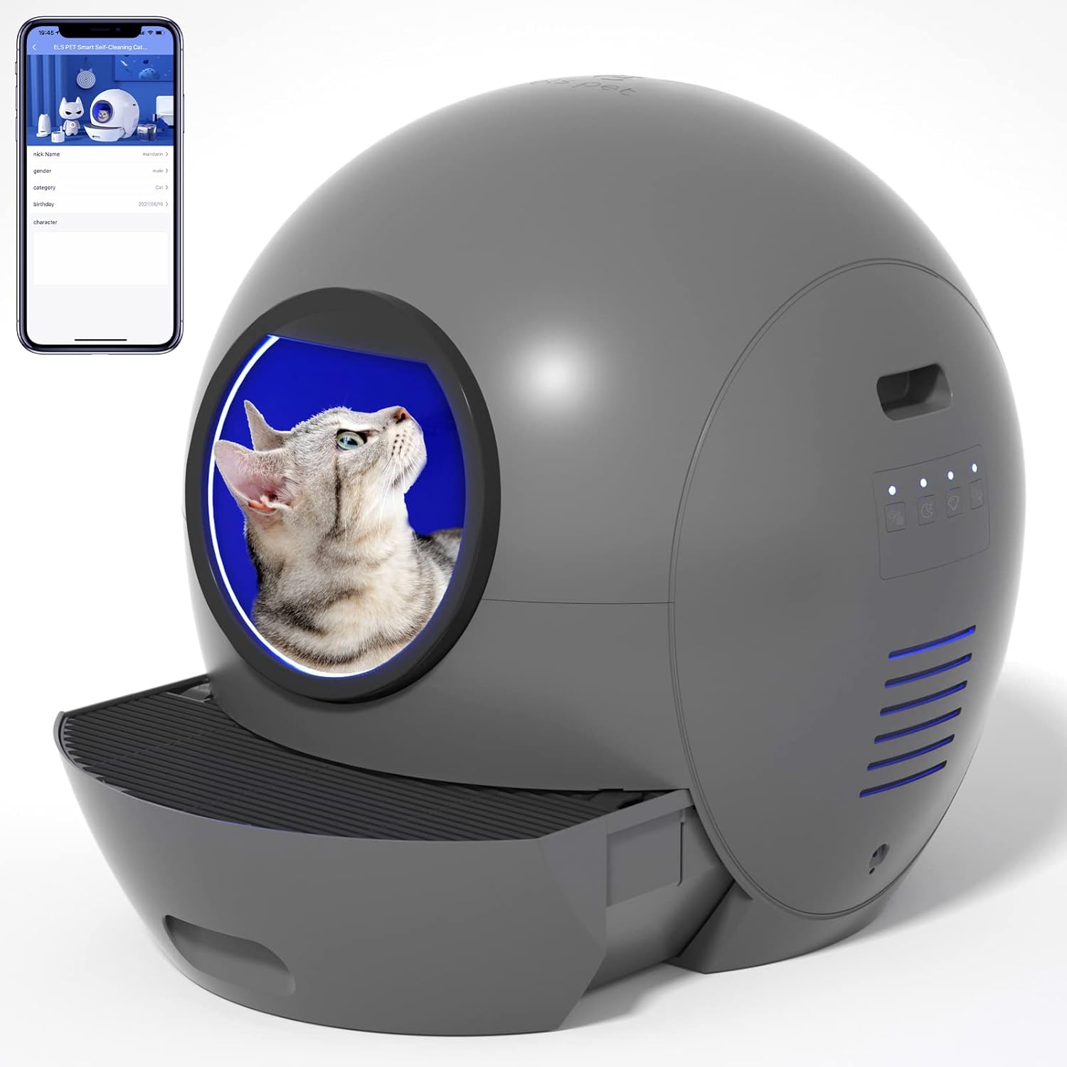 Hillpig SelfCleaning Cat Litter Box Extra Large Automatic