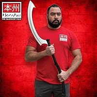 Vista 5 de Honshu Khopesh - Hoja de acero inoxidable 7Cr13 de 19 1/2 pulgadas, mango de nailon moldeado por inyección, espada de estilo egipcio, cubierta