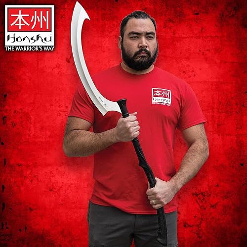 Miniatura 5 de Honshu Khopesh - Hoja de acero inoxidable 7Cr13 de 19 12 pulgadas, mango de nailon moldeado por inyección, espada de estilo egipcio, cubierta de