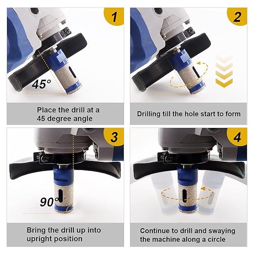 Miniatura 6 de SHDIATOOL Brocas de diamante de 1-38 pulgadas, broca de fresado para biselar biselado, azulejos de porcelana, mármol, cerámica, granito de 1.378 in