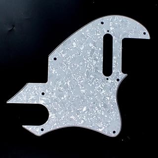 Custom Guitar Pickguard for Tele F Hole Convertion,4ply White Pearloid