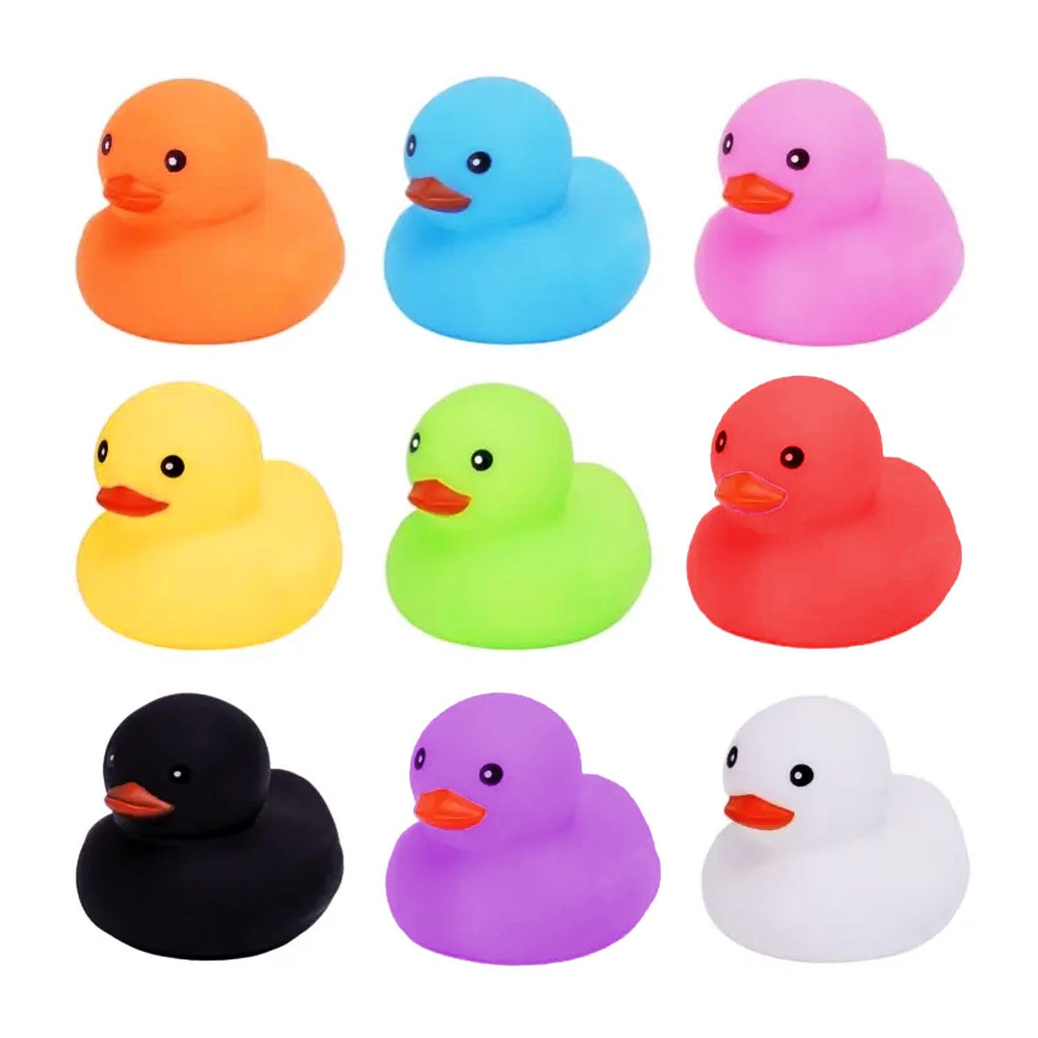 Home Smart Bath Duck Toys Set of 9 PCs Assorted Color for Children's Baby Shower Party Decoration for Toddlers Boys and Girls