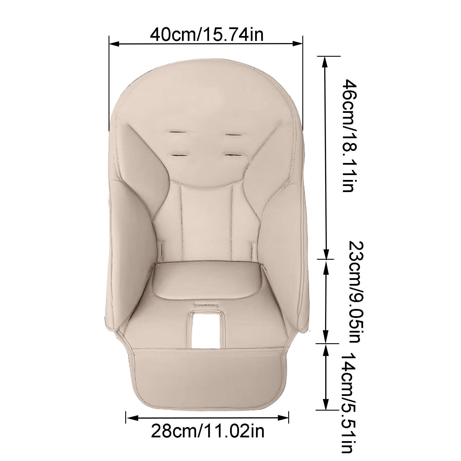 High Chair Cushion, Foldable Highchair Insert, Child Feeding Seat Cushion Cover, Travel High Chair Seat, Washable Non Slip Dining Seats Pad, for Daughter, Grandchild, Son — view 3