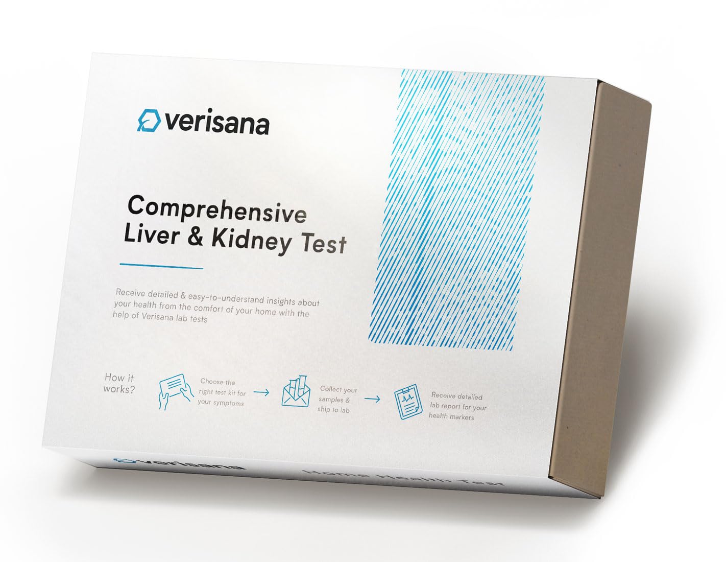 Comprehensive Liver & Kidney Test – Monitor 6 Important Liver & Kidney Markers with a Single Test – Easy & Convenient from Home by CLIA-Certified Lab – Verisana