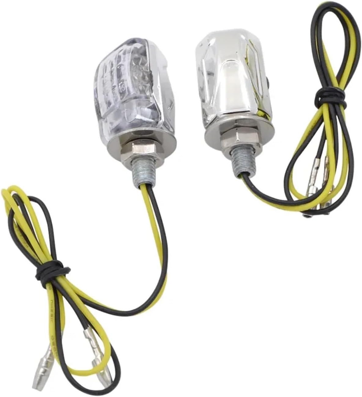 LED Motorcycle Mini Turn Signal Lights Blinker Flashing Indicator 12V Housing Chrome Car Trucks 6mm Bolt Screw Lamp Bulb Power Indicators Lamps