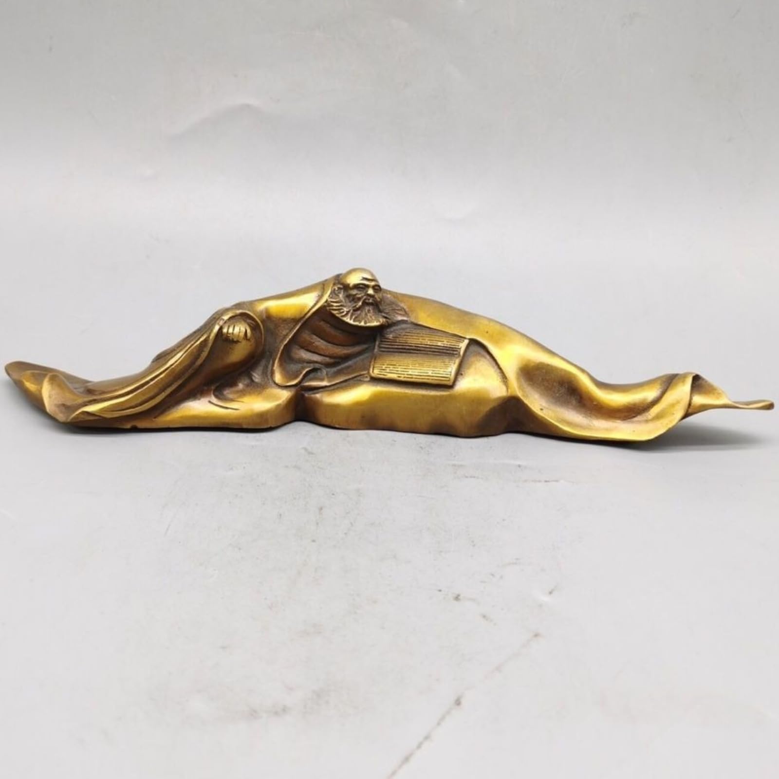 Bodhidharma-Stifthalter aus reinem Kupfer, Ornament, 30 cm, Kalligraphiebedarf, Dekoration, Handwerk, Stifthalter