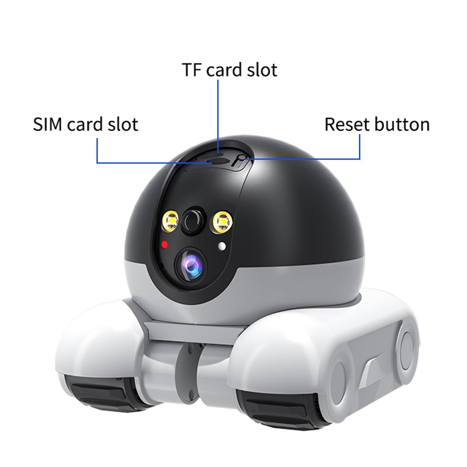 Caméra pour Animaux de Compagnie ,Caméras Mobile D'intérieur 1080P,2 Voies de Communication,Détection de Mouvement,Vision Nocturne,Caméra Mobile sans fil avec Télécommande APP pour Chats et Chiens