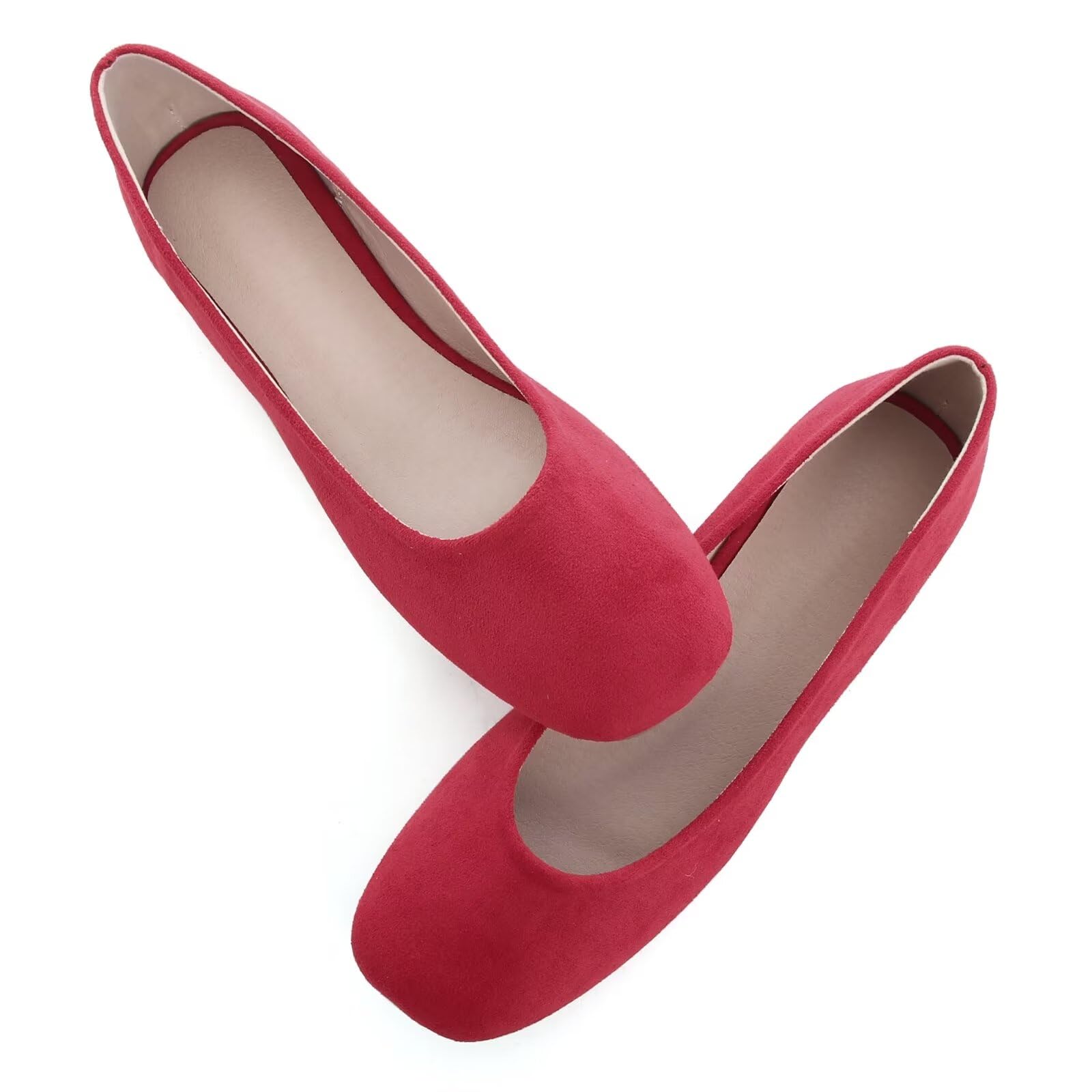 WENJIAZHIZHI Womens Camouflage Square Toe Ballet Flats Dress Shoes for Women Dressy Comfortable Slip On Flats Shoes Casual