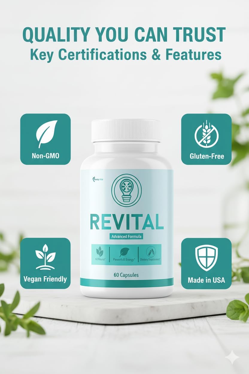 Revitalia Capsules – Official Revitalia Advanced Health Formula: Maximum Strength, All-Natural Wellness Pills Support (60 Capsules, 30-Day Supply) (2)