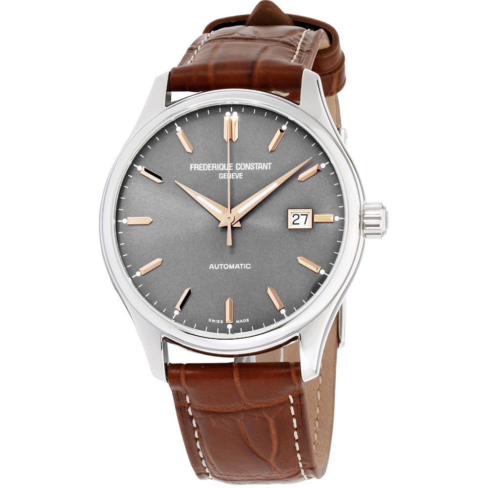 Frederique ConstantClassics Grey Dial Leather Strap Men's Watch FC-303LGR5B6