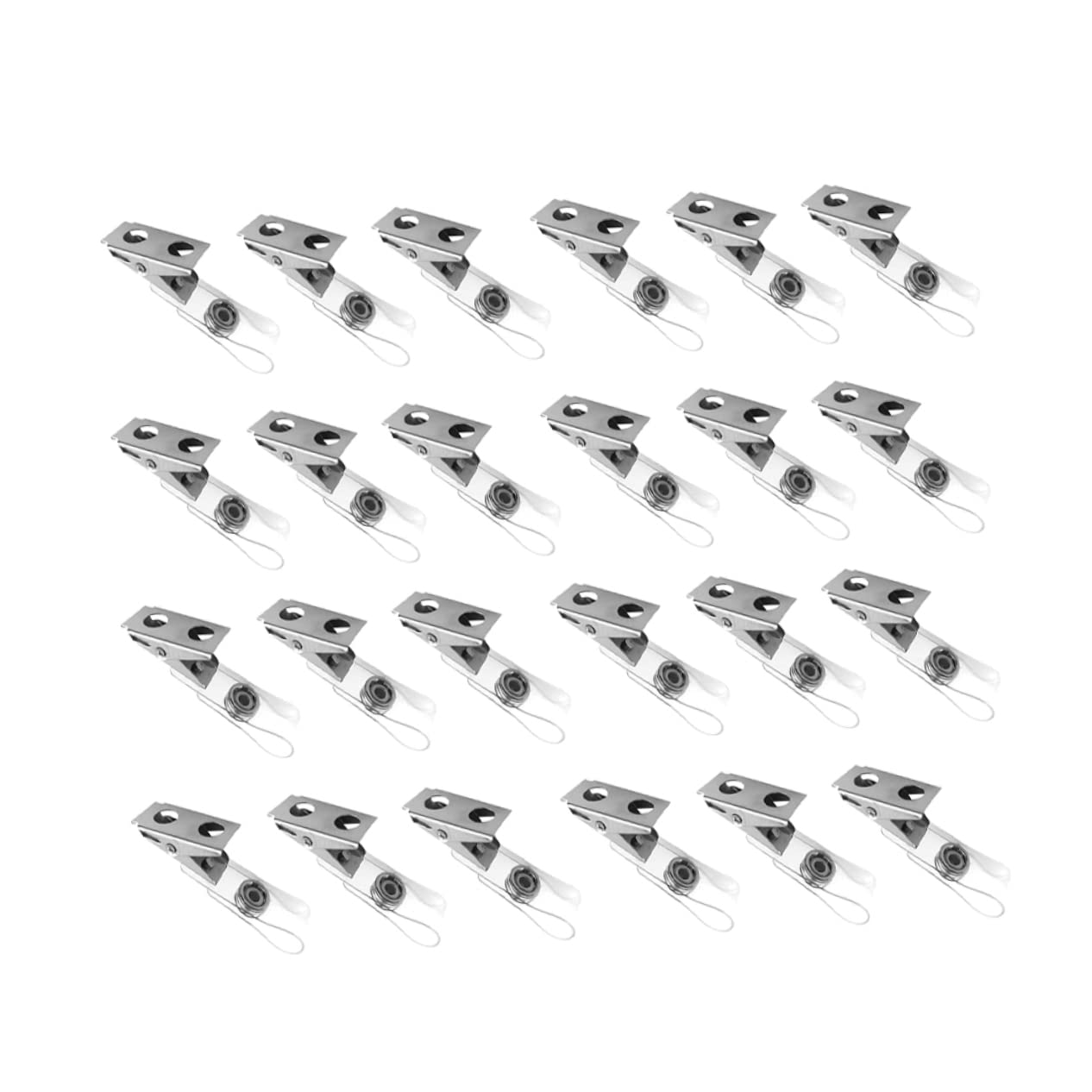 150pezzi Clip Badge Metalliche Con Cinghie Pvc Trasparenti Per Tesserini e Distintivi Per Ufficio Conferenze e Eventi Professionali