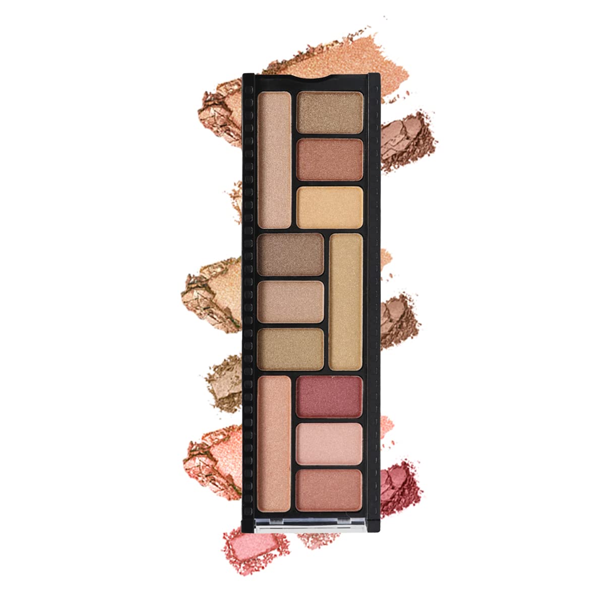 Half N Half 12 IN 1 Eyeshadow & Highlighter Makeup Palette with Long Lasting & Highly Pigmented Matte Powder - Shade 4-image-33