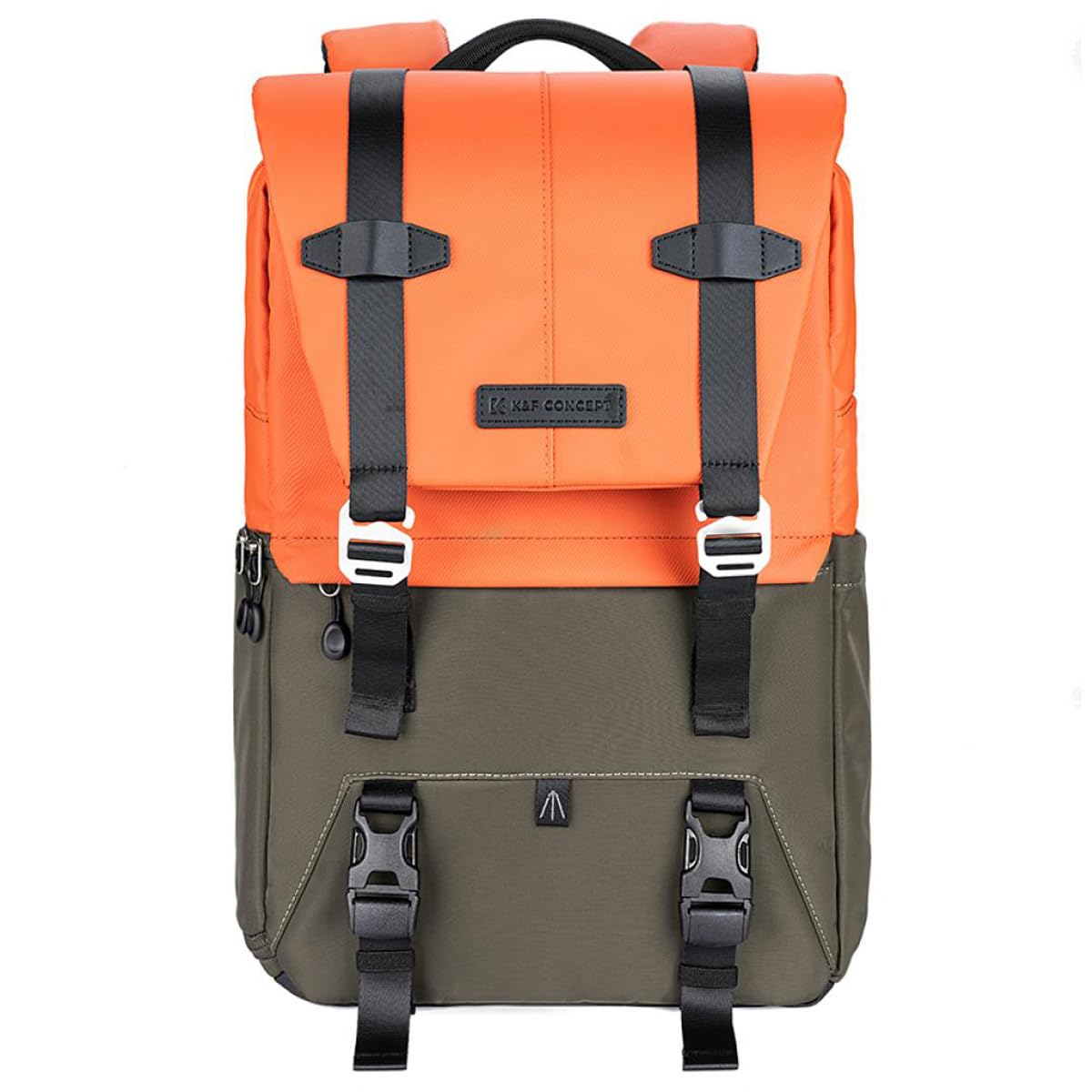 K&F Concept Beta Wielofunkcyjny wodoodporny plecak podróżny z lustrzanką cyfrową, 20 l, do fotografii na świeżym powietrzu, duży, pomarańczowy/ciemnozielony, ciemnozielony