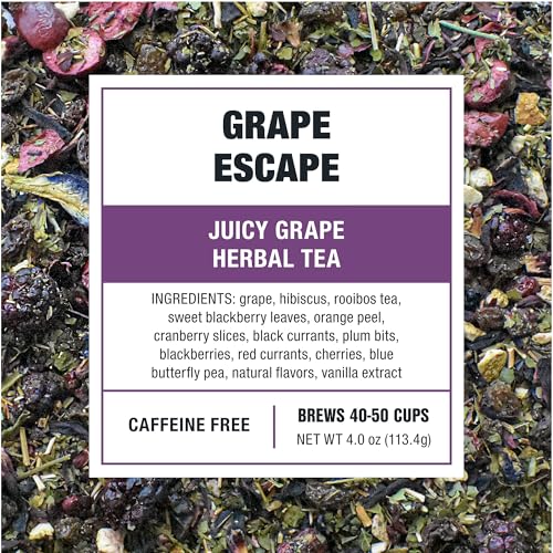 image for Tiesta Tea - Grape Escape, Loose Leaf, Juicy Grape Herbal Tea, Non Caf