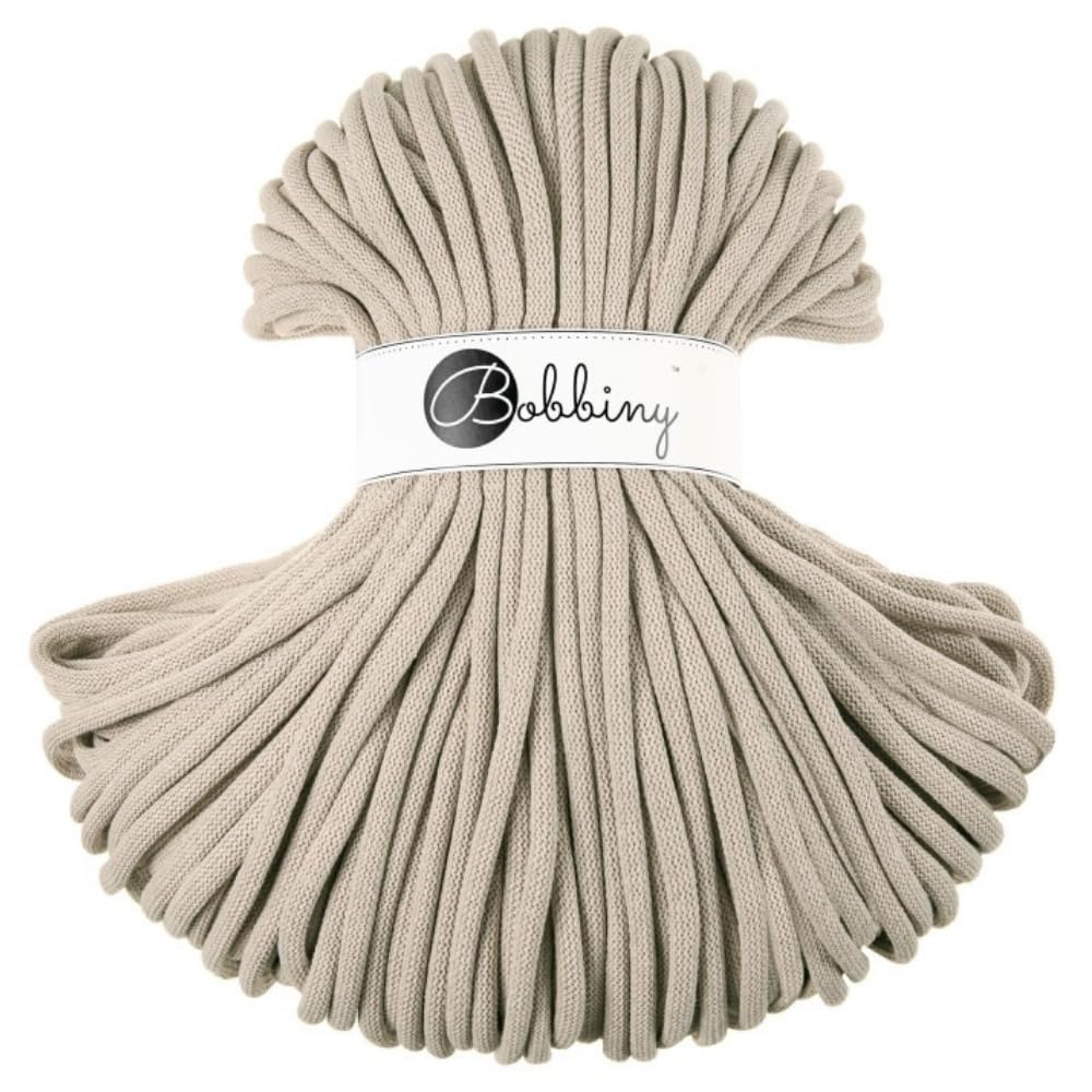 Bobbiny Jumbo, Corda Per Macramè Intrecciata, Da 9 Mm, 100 M (Beige)-image