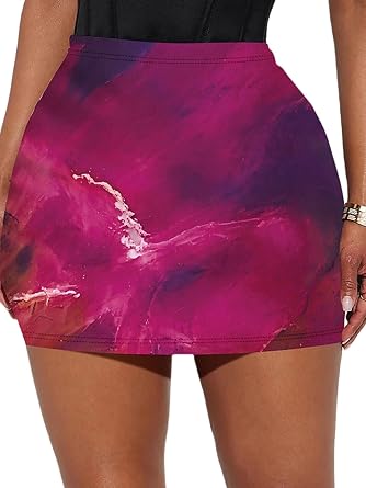 Womens Sexy Mesh Bodycon Mini Skirt High Waist Short Skort