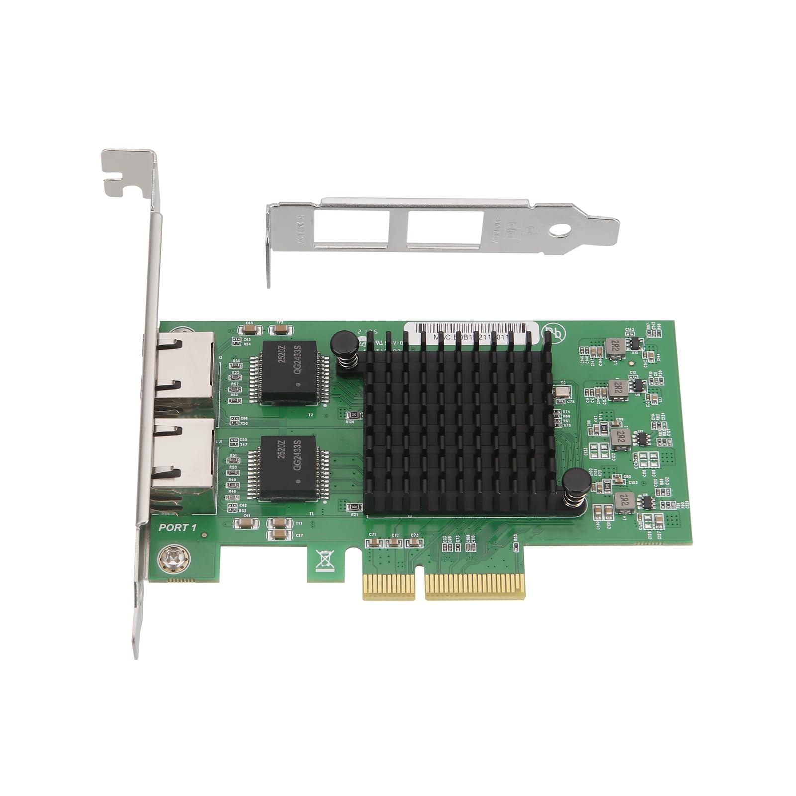 Doppia scheda di rete Ethernet Gigabit RJ45 PCIE 10/100/1000Mbps Due Porte RTL8125B Chip Ethernet Scheda di Gioco Trasmissione Bassa Latenza