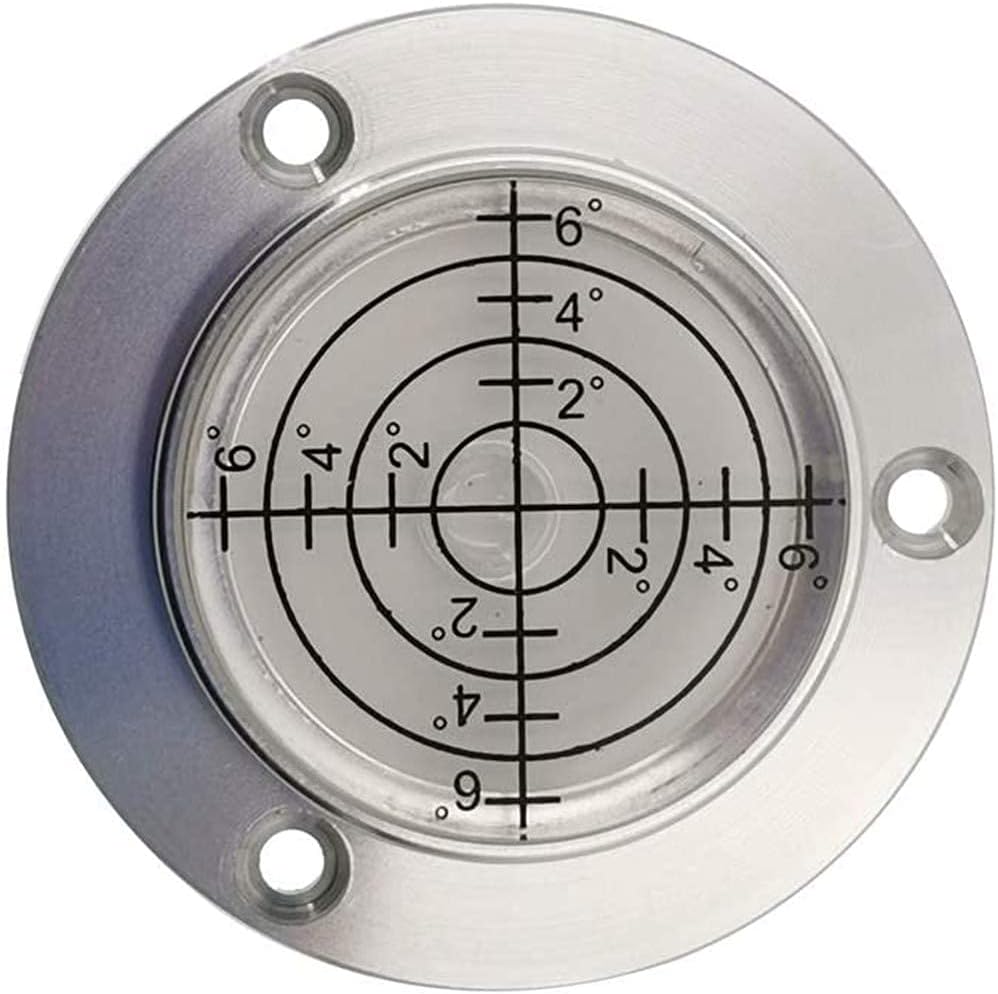 XMLEI Aluminum Alloy universal level Mini Level Round Bubble Spirit Level Diameter 50mm Height 11.5mm（1PCS） (white)