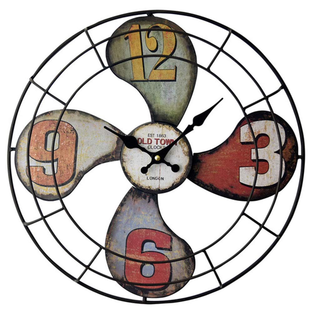 VHKJewE Silent Wall Clock Round Roman Numerals 40x40cm