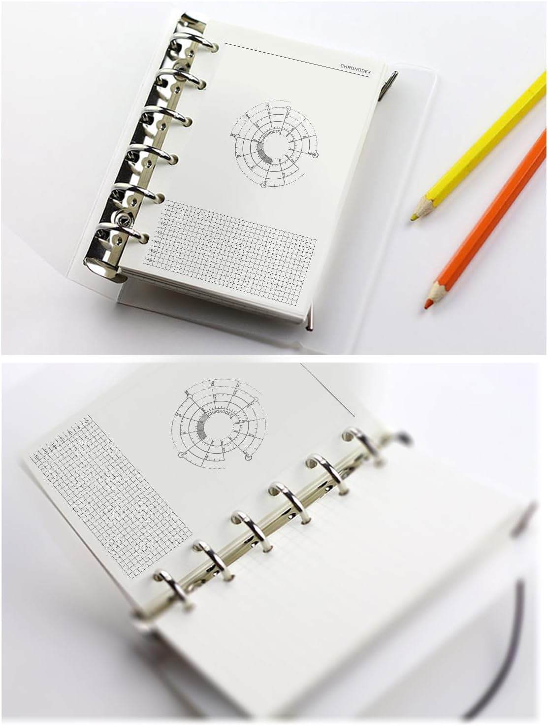 (Set of 270 Sheets) A7 Time Chart Refill Paper, Mini Binder Refills, 6-Hole Loose Leaf Paper for A7 Budget Planner Journals Notebook image 4