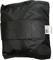 Unidade de Caneleira para Academia e Pilates, Peso 5kg, Ajuste com Velcro, Cor Preta, Acessório para Exercícios Físicos